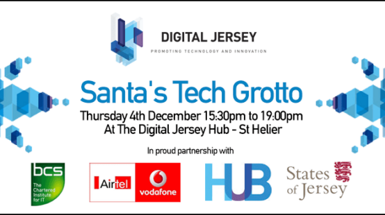 Parents log on at Santa’s Tech Grotto