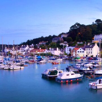 Harbour town with boats