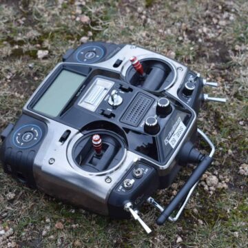 Close up of the Meteomatics weather drone controller during testing in Jersey