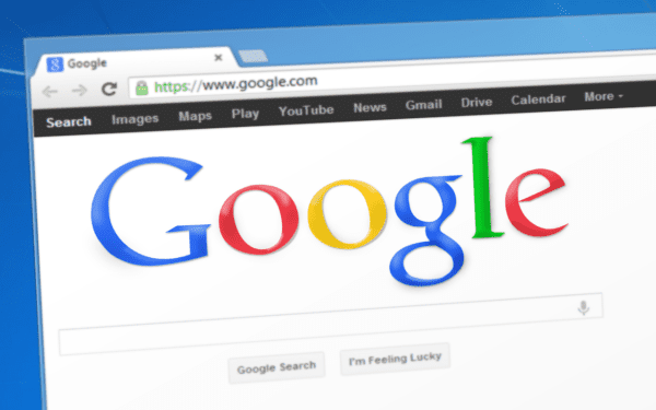 Screenshot of Google Search page
