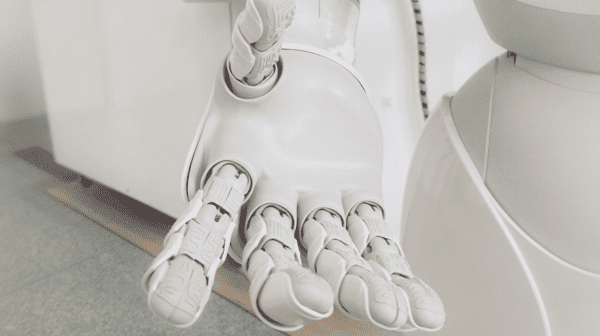 Robotic hand reaching out