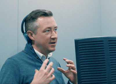 Daniel Rowles speaking for podcast
