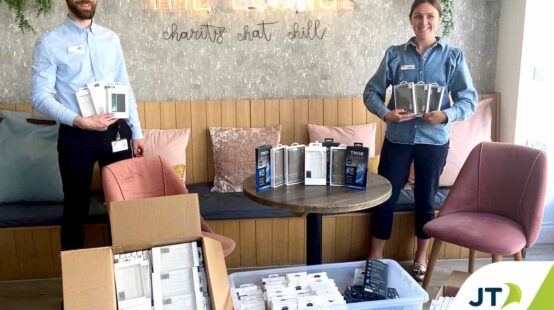 JT donates phone accessories to help cancer charity’s community project