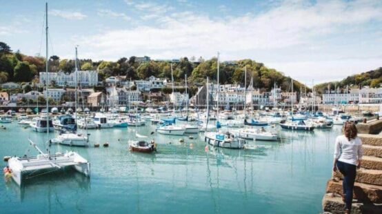 View over St. Aubin's harbour