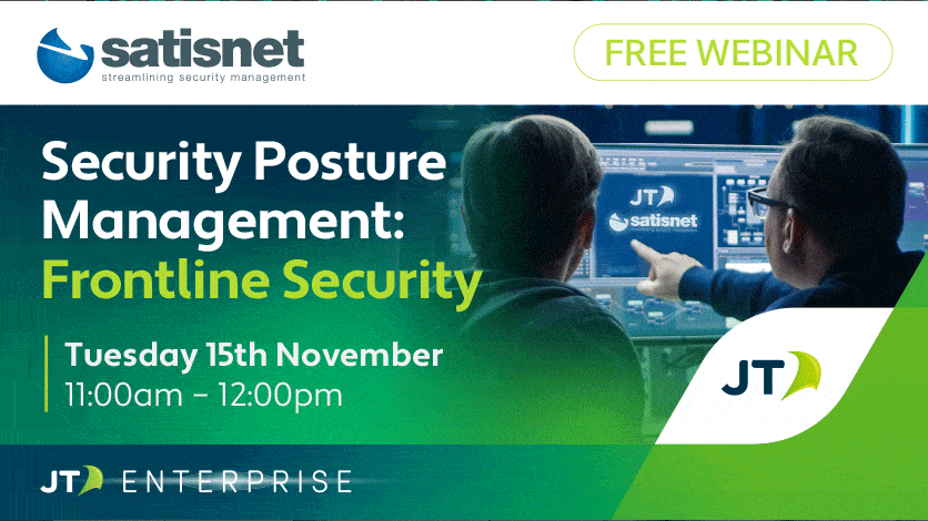Satisnet Security Posture Management free webinar for Tuesday 15th November