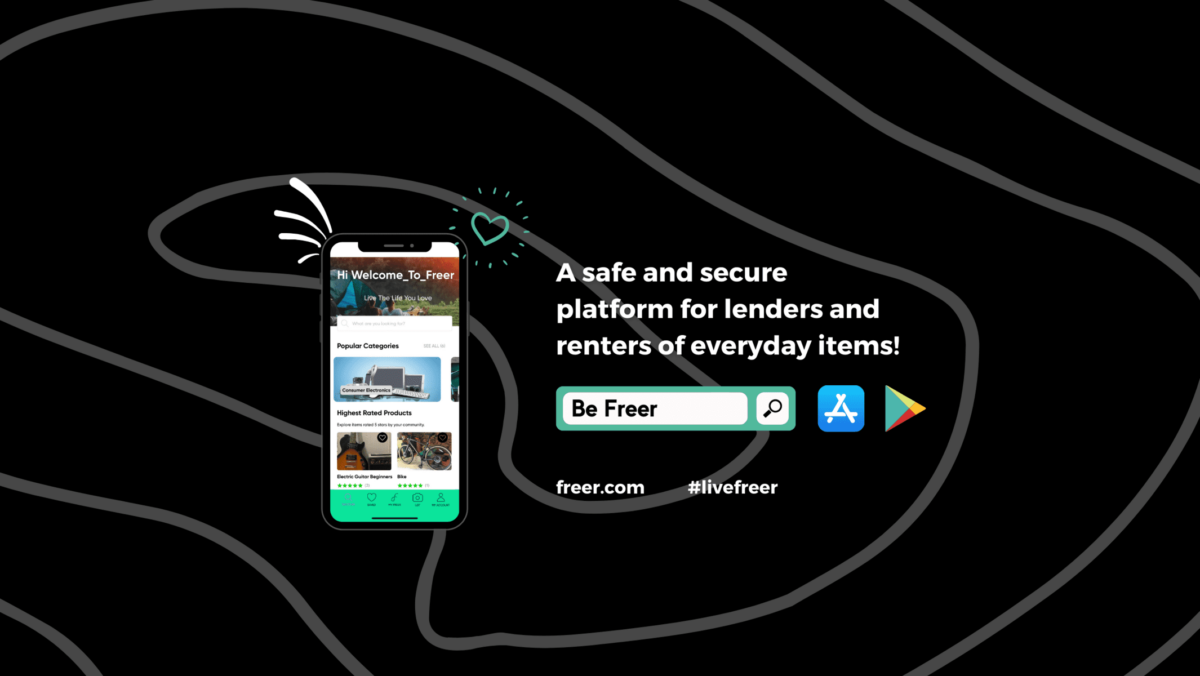 Freer app demonstrated on phone screen