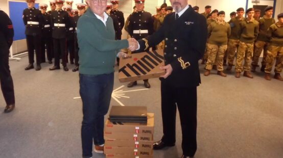 Sea Cadets received 11 refurbished laptops from IT Hardware Services