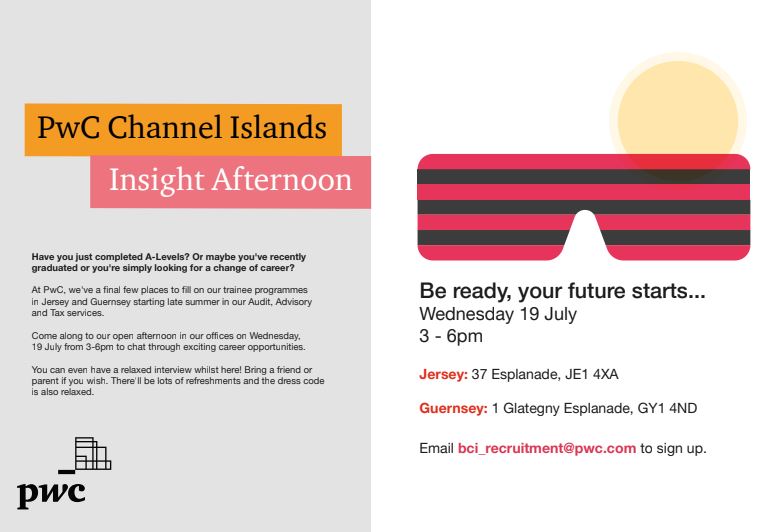 PwC Channel Islands Insight Afternoon 19th July Banner
