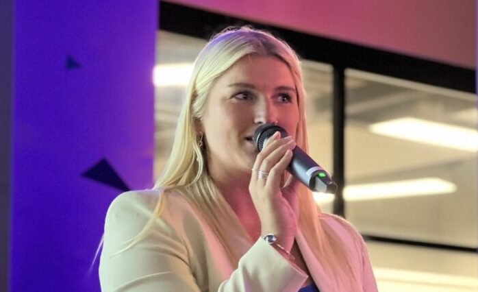 Tamsin Raine speaking at Digital Jersey's Start-Up Bootcamp