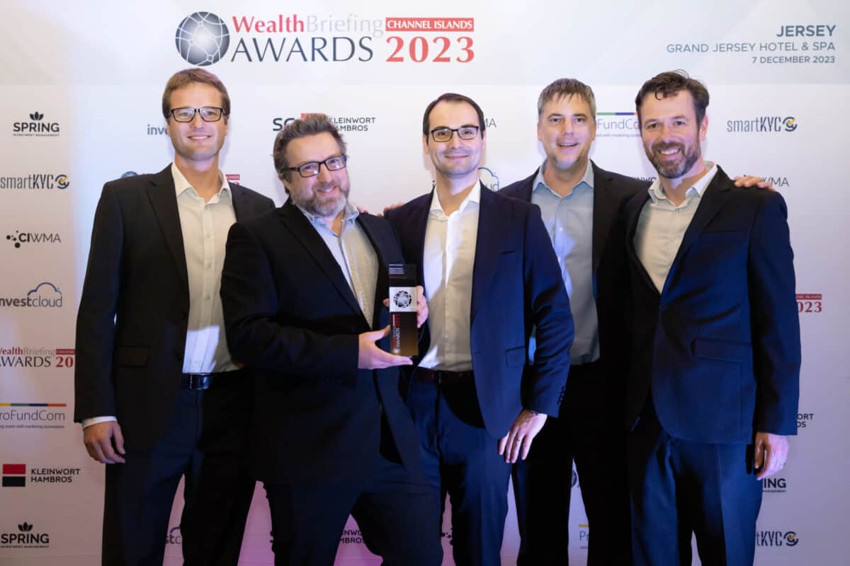 BDO Jersey and C5 Alliance with their 'Best Management Consultancy' award