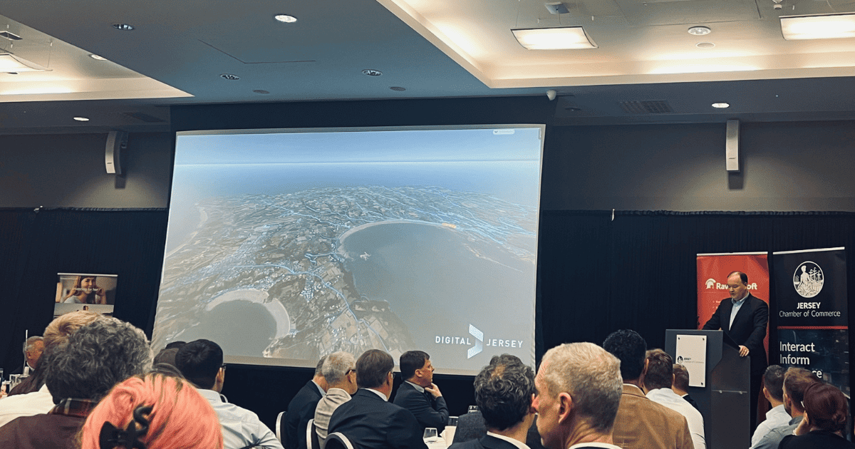 Tony Moretta presenting to Jersey Chamber of Commerce on Jersey's potential to be a Smart Island