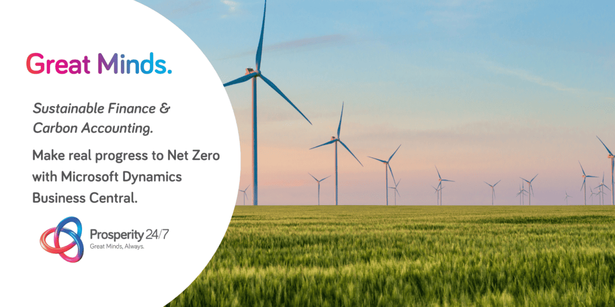 Prosperity 24/7 Great Minds sustainable finance event banner