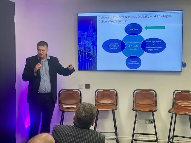 Richard Ford from Pinsent Masons presenting on Data Trusts in the Digital Jersey Hub