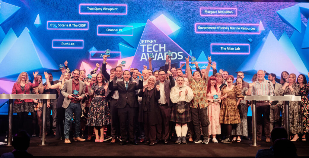 Group of TechAward winners on stage