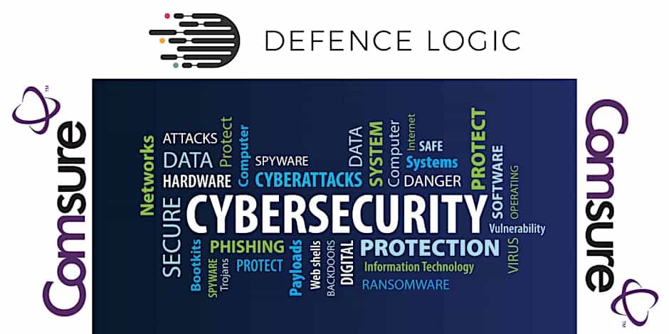 Comsure and Defence Logic Cybersecurity word-cloud