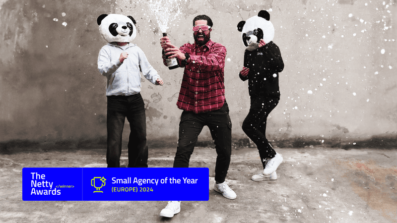 Tom Le Sueur and Snap employee's celebrating winning small agency of the year 2024 (Europe)