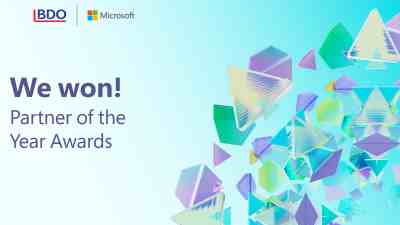 Banner that says BDO won partner of the year awards 2024