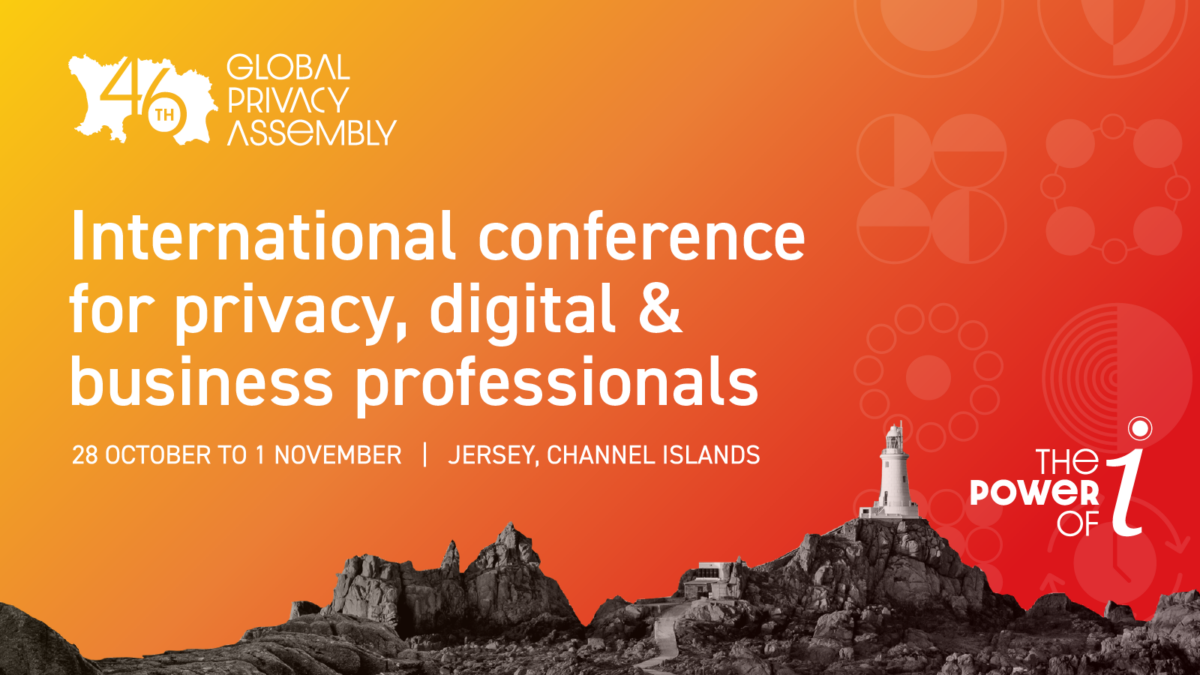 Banner announcing the Global Privacy Assembly Annual Conference is coming to Jersey